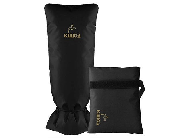 2 Pieces Black Outdoor Faucet Cover Faucet Socks for Freeze Protection 2 Different Size