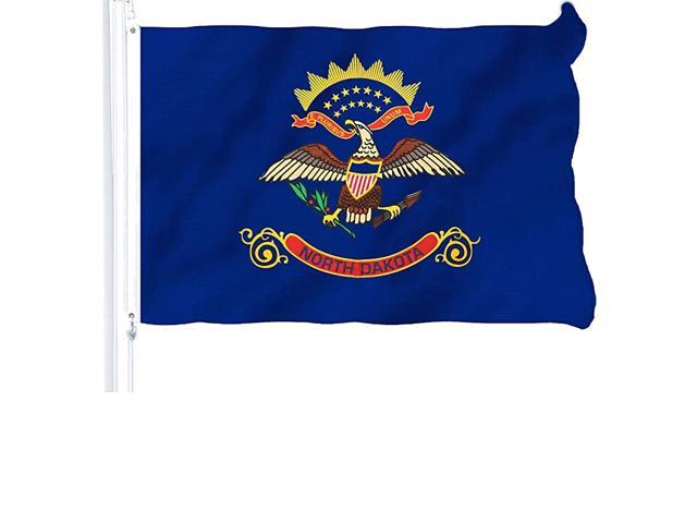 North Dakota State Flag 3x5 ft Printed Brass Grommets 150D Quality Polyester Flag IndoorOutdoor Much Thicker and More Durable Than 100D and 75D