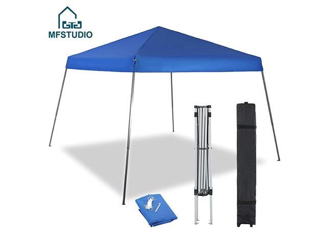 MFSTUDIO 12x12 Lightweight Canopy Tent Outdoor Slant Leg Popup Canopy for Patio81 Sq Ft of ShadeRoyal Blue