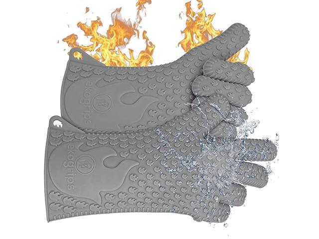 Ekogrips Premium BBQ Oven Gloves Best Versatile Heat Resistant Grill Gloves Insulated Silicone Oven Mitts for Grilling Waterproof Forearm