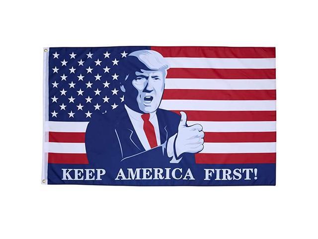 Donald Trump for President Flag 3x5 Ft Keep America First Flag Banner for Outdoor Indoor Trump Thumbs Up Throw
