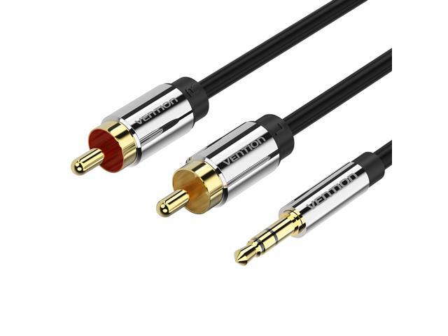 Vention RCA Cable 35mm Jack to 2RCA AUX Gold-plated Stereo Audio Y-Splitter Male to Male Wire for Home Theater Speaker DVD TV