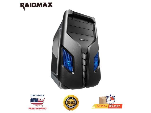 Raidmax EXO Gaming Computer PC Case with Side Window and Front Color Mesh (BLUE)