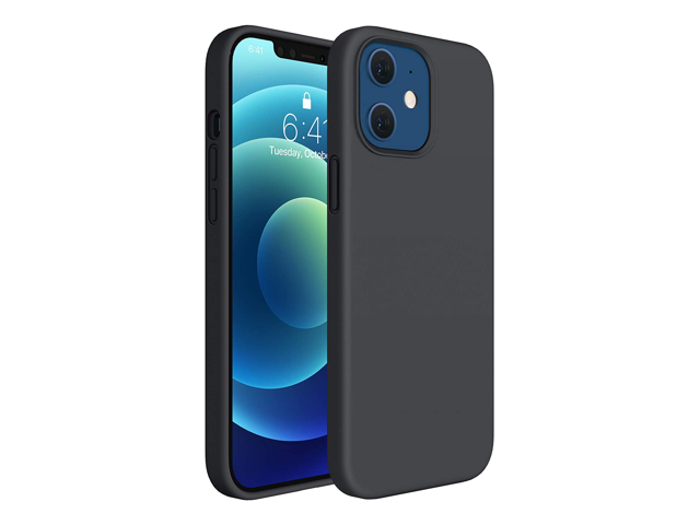 Compatible for iPhone 12 Mini Case Cover 54 Inch Full Body Silicone Gel Rubber Protective Shockproof Case with Soft Anti-Scratch Microfiber Lining