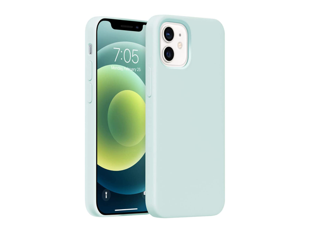 Compatible for iPhone 12 Mini Case Cover 54 Inch Full Body Silicone Gel Rubber Protective Shockproof Case with Soft Anti-Scratch Microfiber Lining