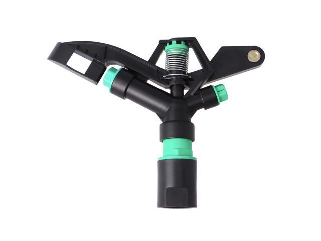 Metal 360 Degree Automatic Rotating Sprinkler Head Lawn Garden Irrigation Tools Adjustable Range Sprinkler (1 Inch 5 Nozzles)