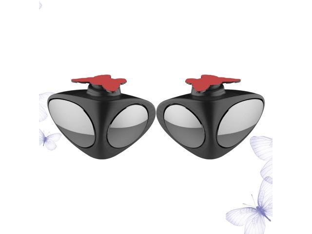 Automotive Front Wheel Mirror Car Blind Area Rearview Mirror 360 Degree Adjustable Auto Blindspot Mirror (Black Left Mirror)
