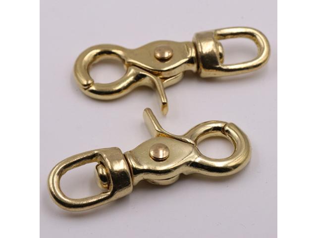 Brass Lobster Clasp Oval Swivel Trigger Clips Hooks for Straps Bags Belting Leathercraft