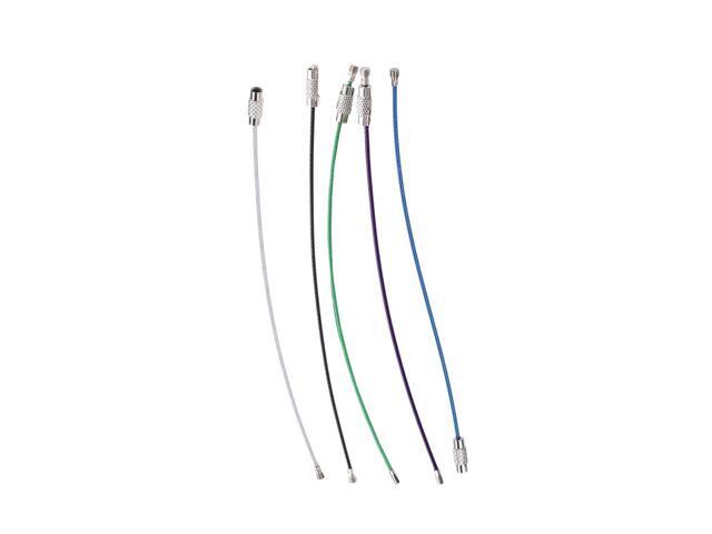 15pcs Stainless Steel Wire Ring Keychains Luggage Tags Loops Keepers Twist Key Rings (Random Color)