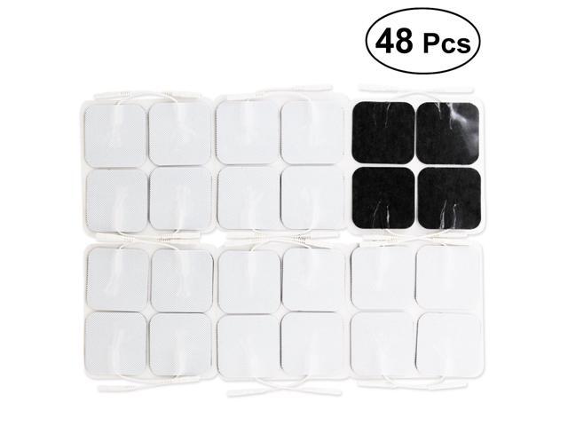 24pcs Latex-Free Tens Unit Electrode Pads Medical Grade 5x5cm Reusable Tens Unit Patches with Industry Leading Self-Stick Performance and