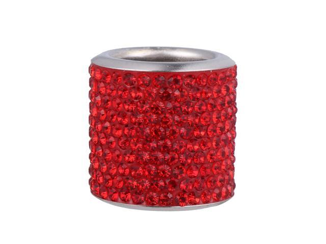 Rhinestone Headrest Collar Rod Ring Car Seat Bling Head Rest Pole Decoration Interior Moulding Accessory (Yellow)