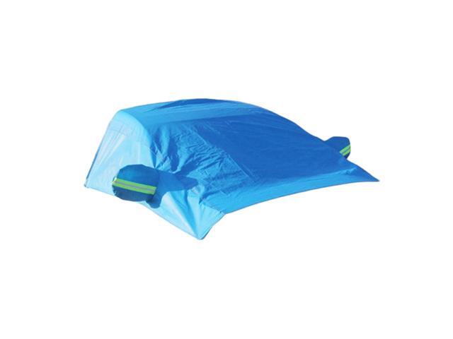 Windproof Waterproof Car Windshield Sun Shade Protector Snow Ice Cover with Rearview Mirror Protector for Passenger Car (Blue Random Color Rear