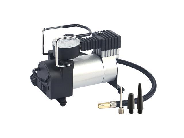 12V Car Tyre Inflator Air Compressor Metal Durable Tire Inflator High Pressure Air Pump (Black)