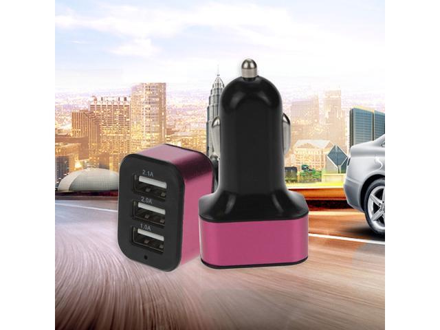 Car Charger Cup Holder Power Innverter with Triple USB Charging Ports 21A for iPhone X 8 8 Plus 7 6s iPad Galaxy S9 S8 Note 8 (Black and Silver)