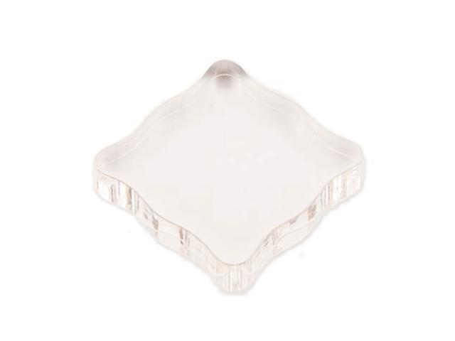 Acrylic Stamping Block Acrylic Clear Rubber Stamping Tools for Stamp Craft Easy Handle Square Shape Clear Fun Pad for Scrapbooking Crafts
