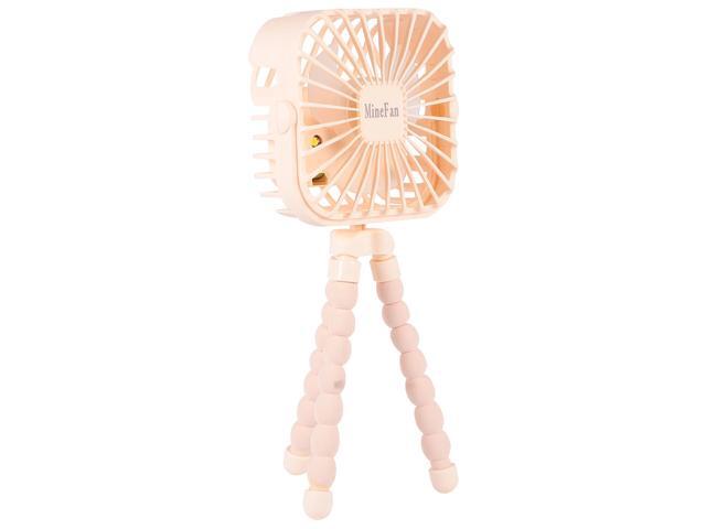 Octopus Fan Small USB Charging Fan Summer Simple Creative Funny Fan for Home School Office (Square Yellow)