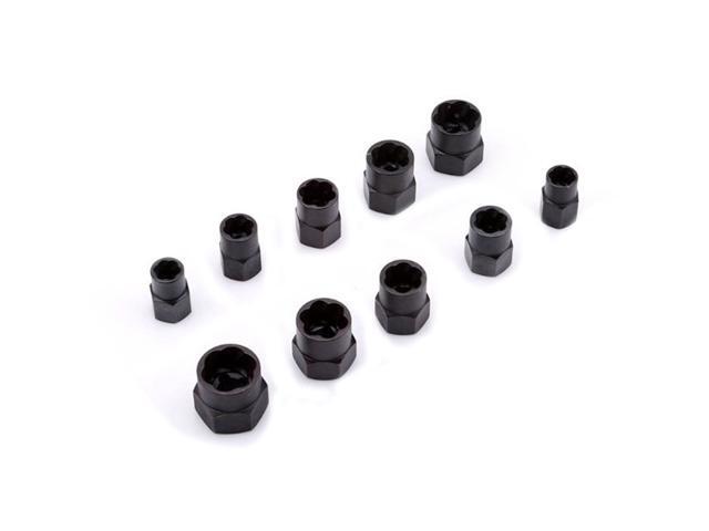 11 PCS/Set Damaged Nut Extractor Broken Bolts Remover Extractor for Easily Removing Hardness Nuts 3156A with Red Box