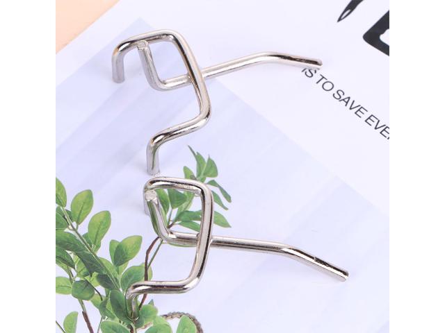 100pcs Shelf Hook Supermarket Shelves Three Foot Hook Hole Board Hook Three Fork Triangular Hole Board Hook (33mm Width/32cm Hole Diameter 5cm