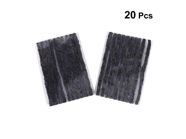 20 PCS Car Tubeless Seal Strip Automotive Vacuum Wheels Tire Puncture Tape Auto Tire Repair Tools - 100*35mm (Black)