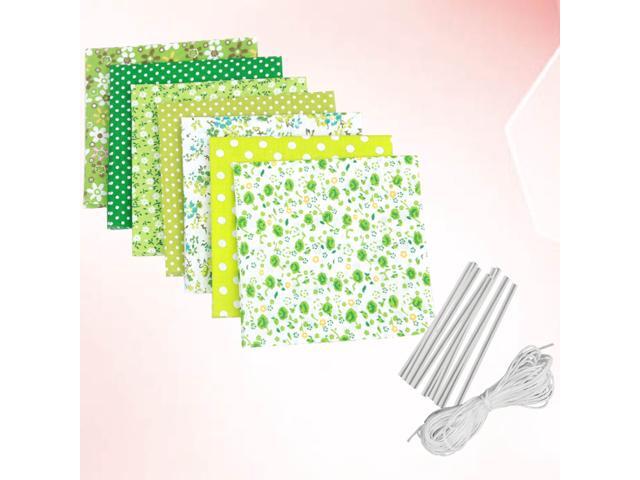 1 Set DIY Masks Self-made Anti-dust Mask Materials Face Mask Kit Elastic Band Ear Rope Mask Making Supplies (Green)