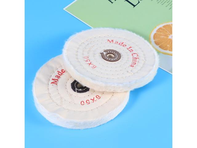 2 PCS 6 inch 150mm Abrasive Cloth Wheel Buffing Polishing Wheel Set For Rotary Tool