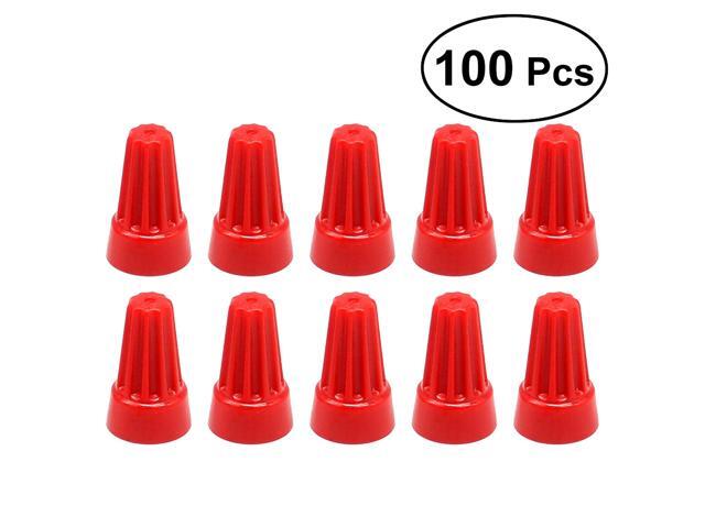 100 PCS Wire Connectors Cable Fast Clamps Terminal Block Quick Screw Joints Spiral Pressure Line Caps Closed End Terminal (Grey)