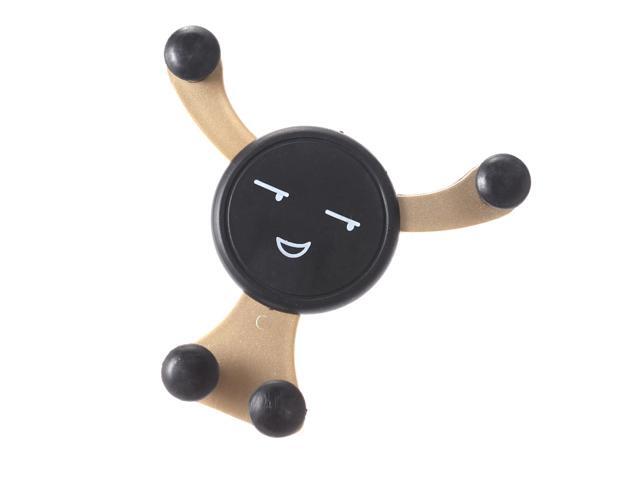 Universal Smiling Face Car Mount Air Vent Phone Holder for Cell Phone GPS (Black)