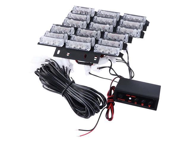 54 LED Ultra Bright Emergency Strobe Lights for Trucks Cars Vehicle Warning Flashing Light (Yellow Light)