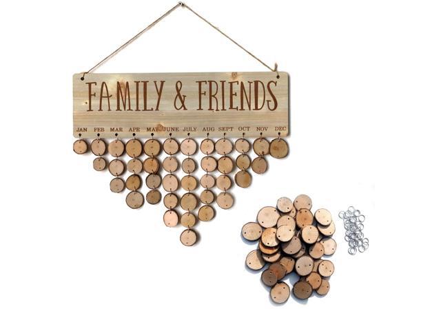 82pcs Wood Message Hanging Board Set Creative Beautiful Note Board Hanging for Bedroom Livingroom Dining Room Store (40pcs Wood Piece 40pcs Wire