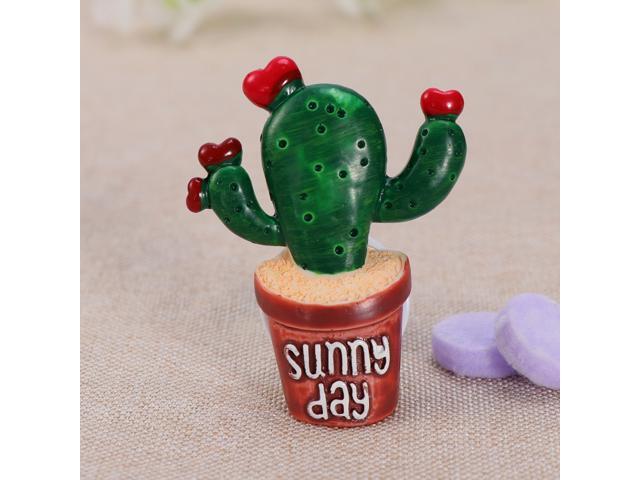 Cute Car Air Freshener Cactus Solid Balm Fragrance Car Air Conditioning Vent Perfume Clip Auto Decoration Ornament (1)