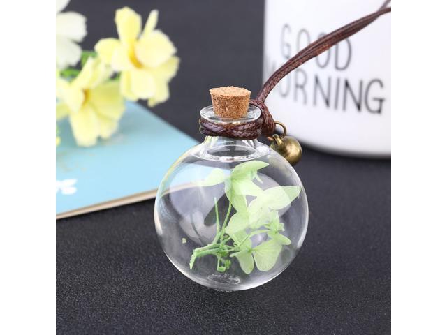 2pcs Creative Car Perfume Pendant Glass Car Hanging Ornament Exquisite Hanging Decor Smell Car Decoration Accessory (35mm Light Pink Hydrangean