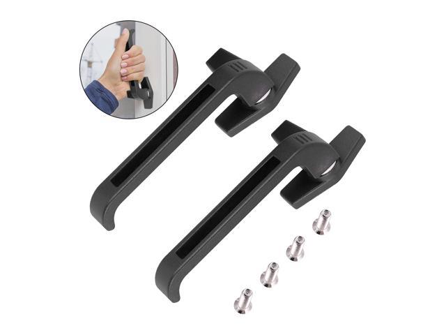 2pcs Inner Window Handle Aluminum Window Handle Child Safety Window Locks Window Accessory for Home House Office (Black)