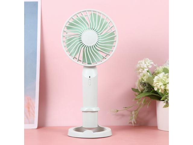 1pc Mini Handheld USB Charging Fan Table Fan Desktop Fan Silent Aromatherapy Mini Fan for Summer (White)