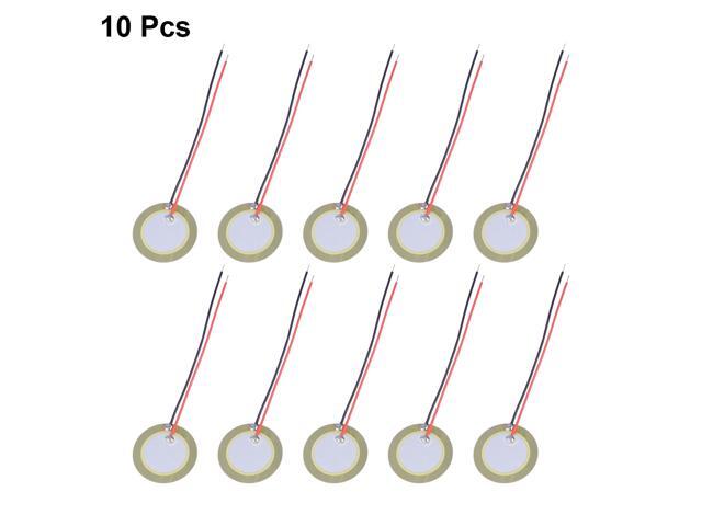 20PCS 20mm Piezo Disc Diaphragm Elements Buzzer Copper Sheet Piezoelectric Ceramic Chips with Leadwires