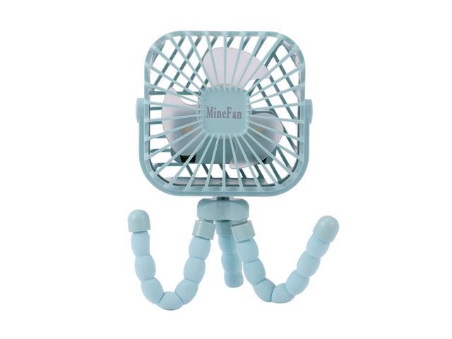 Octopus Fan Small USB Charging Fan Summer Simple Creative Funny Fan for Home School Office (Square Yellow)