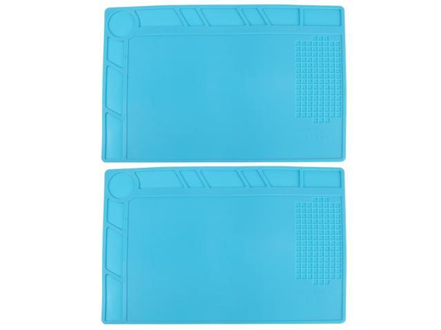 Anti-static High Temperature Heat-resistant Insulation Repair Pad Silicone Mats Maintenance Platform (Blue)