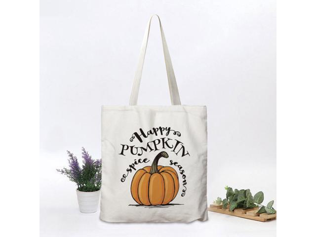 1PC Halloween Goody Bag Lightweight Portable Canvas Bag Foldable Candy Bag Shopping Pouch for Halloween Party