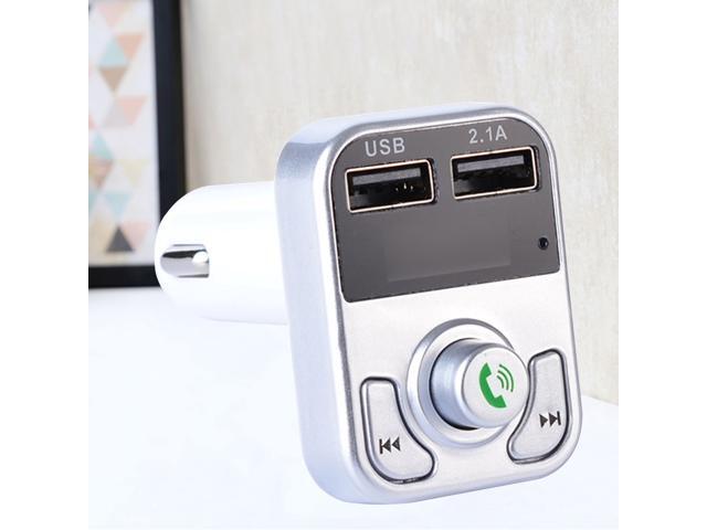 Wireless Car Kit Handsfree Call FM Radio Transmitter Car Audio Adapter MP3 Music Player Dual USB Fast Car Charger Supports USB U Disk TF Card AUX