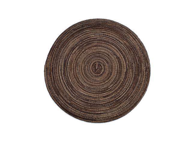 35cm Round Placemats Weave Table Mats Anti-skid Heat-resistant Placemats (Red)