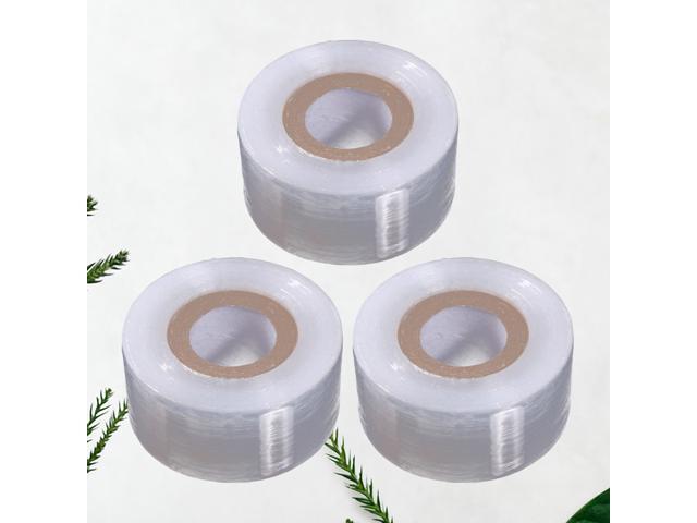 3 Roll of Width Colored PE Grafting Tape Stretchable Moistureproof Static Self-adhesive Clear Floristry Film for Pecans Walnuts Citrus Fruits Tree