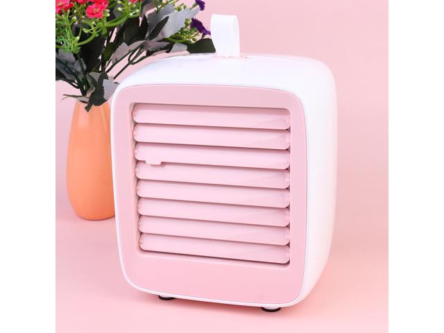 Mini Cooling Fan USB Charging Desk Cooling Fan Portable Air Conditioning Fan Cooler for Home Office (Sky-blue)