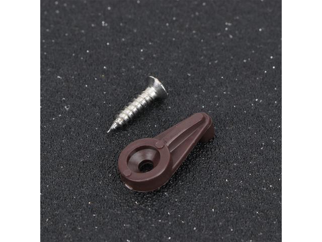 30pcs Mirror Fixing Clips Lens Glass Assembly Wardrobe Cabinets Bookcase Glass Embedded Fixing Clips with Screw (Brown)