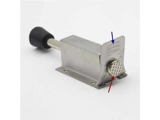 1Pc Stainless Steel Door Fixator with Rubber Sole Stamp-to-hold Door Damping Door Holding Accessories (Silver Black)