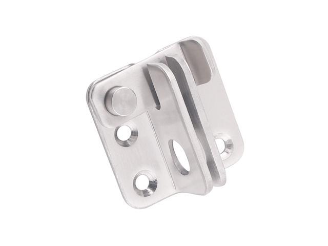 Stainless Steel Safety Door Bolts Latches Anti-Theft Lock Buckle Thickened Stainless Steel Bedroom Door and Window Latch - Left Opening (Silver)