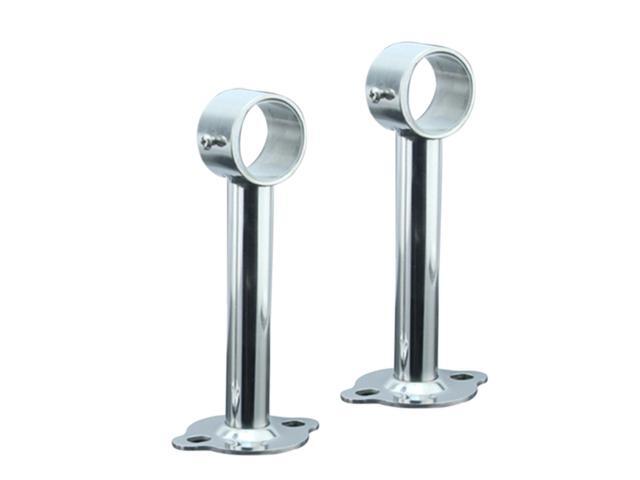 2Pcs 32MM Stainless Steel Closet Rod Bracket Wardrobe Mounting Pipe Bracket Heavy Duty Shower Curtain Pipe for Balcony Bathroom Kitchen