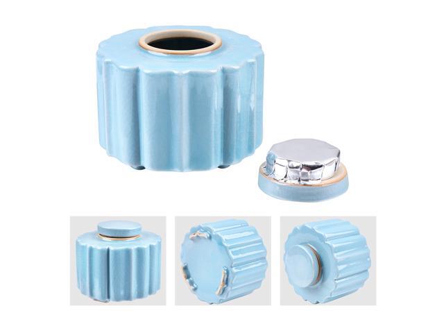 Pumpkin Shaped Storage Pot Sealed Storage Container Empty Storage Jar for Loose Tea Coffee Bean Dried Fruit (Orange)