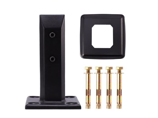 Stainless Steel Glass Clamp Punch Free Glass Bracket Durable Glass Holder Glass Fixing Tool for Daily Use with Lid and Screw (Matte Silver)