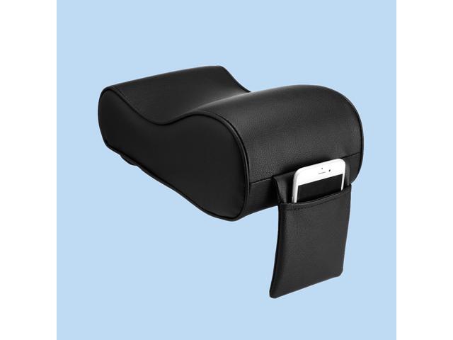 Universal Leather Car Center Console Cushion Auto Armrest Pad Rest Pillow Mat (Black)
