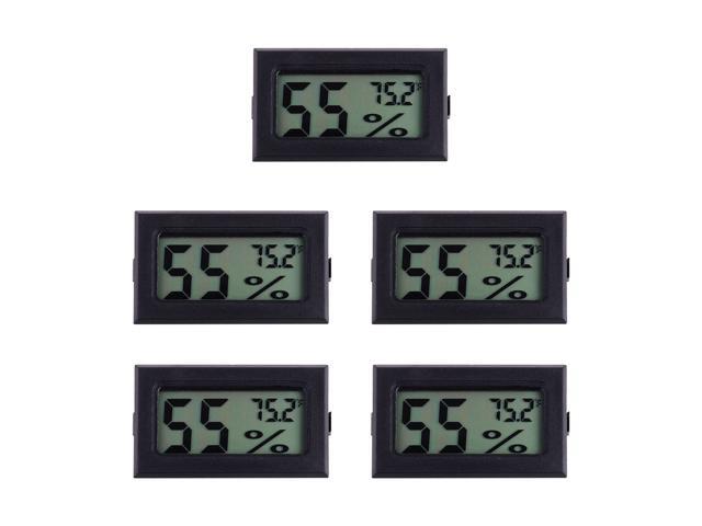 3pcs Digital Hygroscope Embedded Mini Wireless Digital Hygroscope for Indoor Outdoor (Black Fahrenheit)