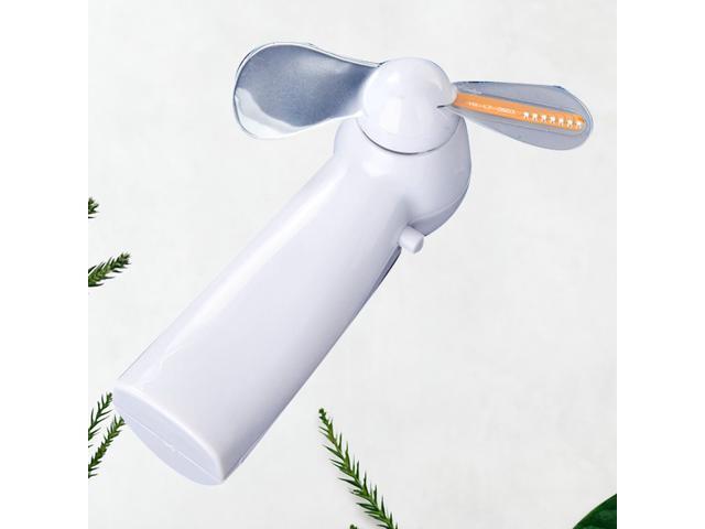 Handheld Mini Fan Shiny Office Fan LED Light Fan Desktop Small Fan for Office Summer without Battery Red